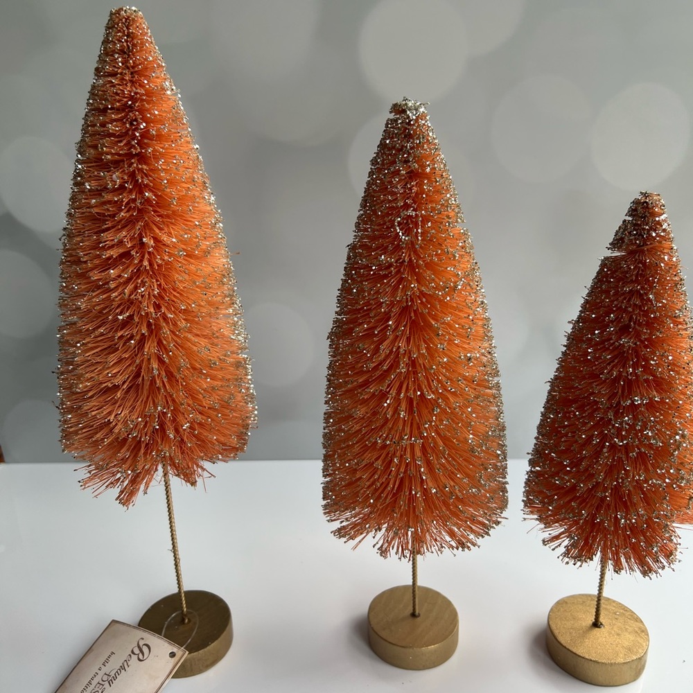 Brand new set of 3 Brush trees by Bethany Lowe designs